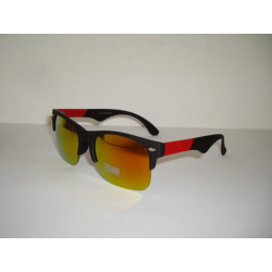 Ochelari de soare Wayfarer negru-rosu